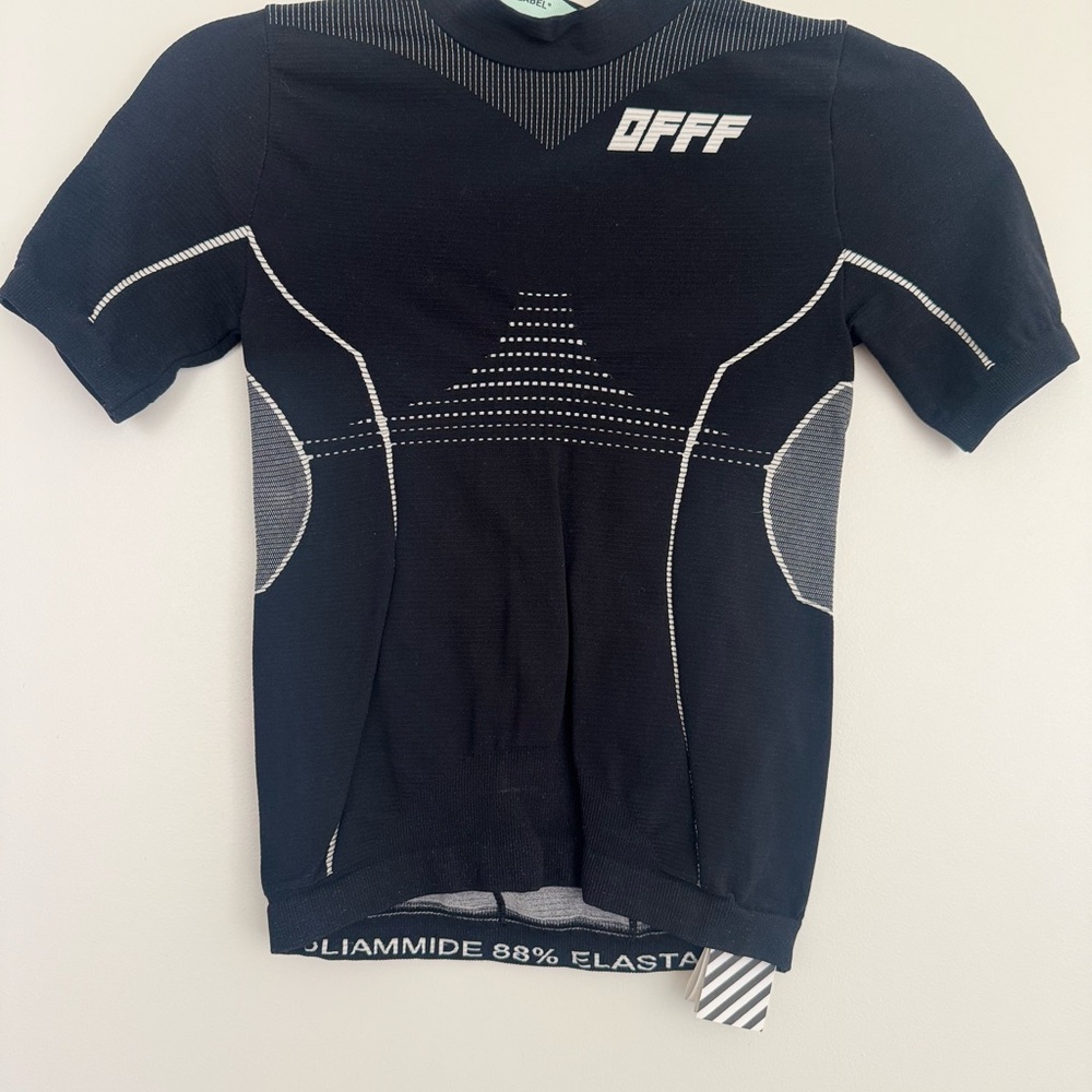 Off-White Black and White Short Sleeve Tee